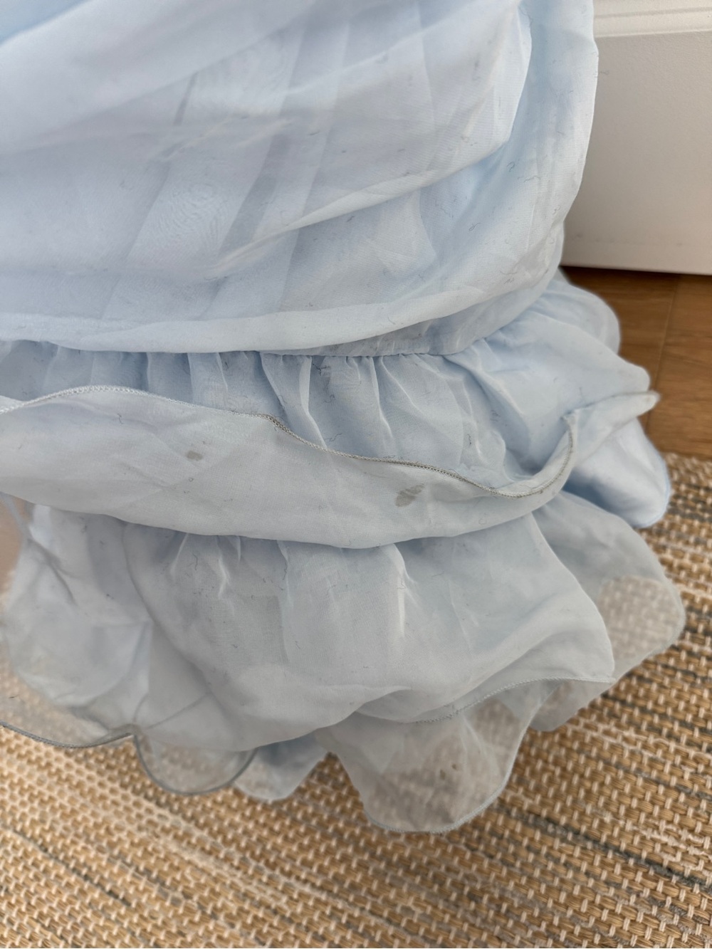 Mac Duggal Ethereal Light Blue Ruffled Tulle Gown - Picture 15 of 16